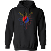 Pinay Silhouette in Philippine Sun Tricolorpng Unisex Pullover Hoodie